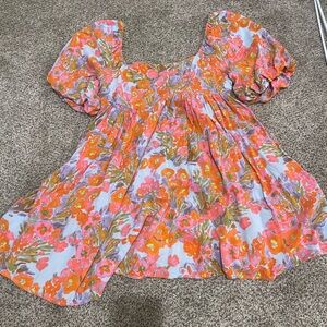 Floral Puff Sleeve Dress